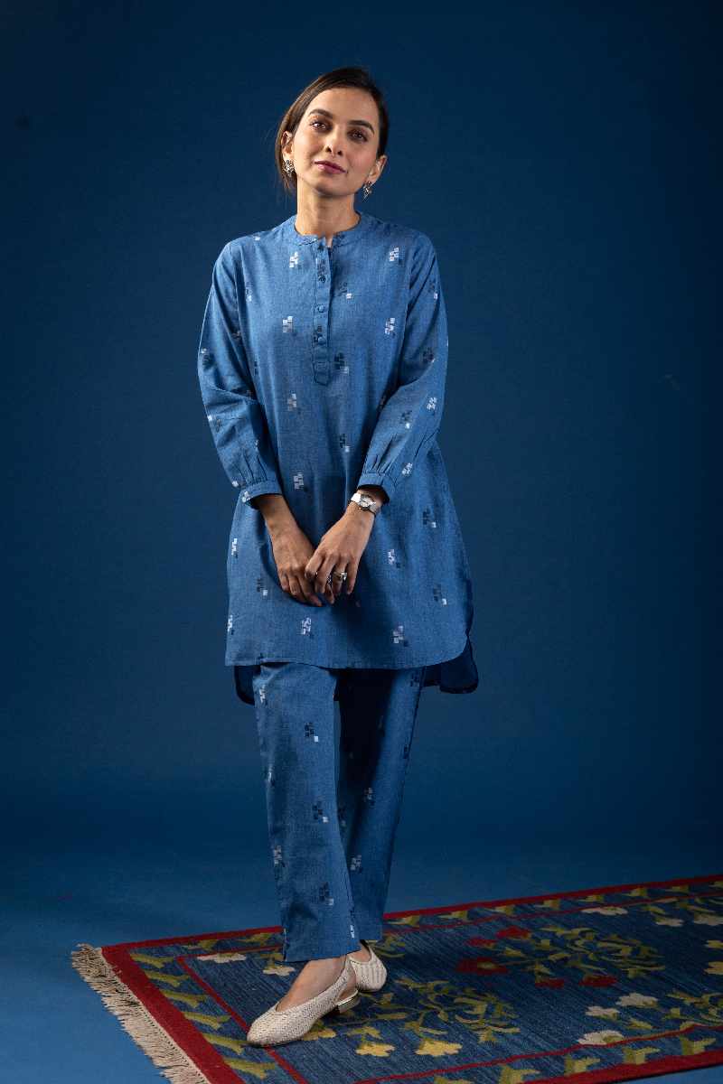 Image for Kusvaa Cood056 Abhitha Handloom Cotton Co Ord Set Pocket