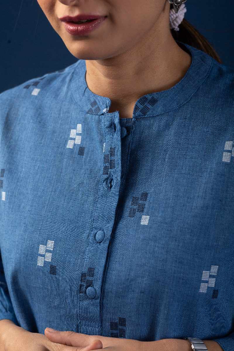 Image for Kusvaa Cood056 Abhitha Handloom Cotton Co Ord Set Sitting