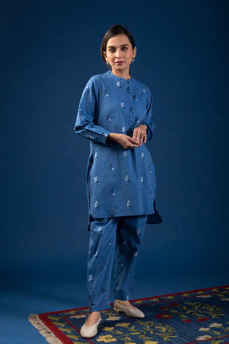 Image for Kusvaa Cood056 Abhitha Handloom Cotton Co Ord Set Sleeves