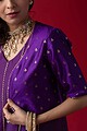 Image for Kusvaa Cood058 Jeena Chanderi Kurta Pant With Jacket Set Closeup 2