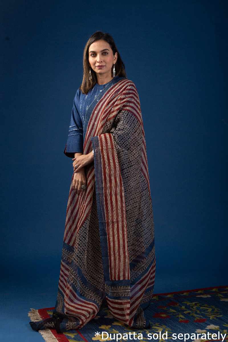 Image for Kusvaa Cood061 Savi Cotton Kurta Pant Set Pocket