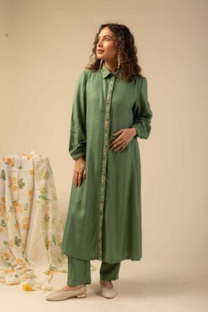 Image for Kusvaa Cood064 Sai Hearingbone Co Ord Set Sleeves