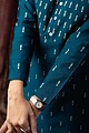 Image for Kusvaa Cood066 Sivina Cotton Kurta Pant Set Sitting