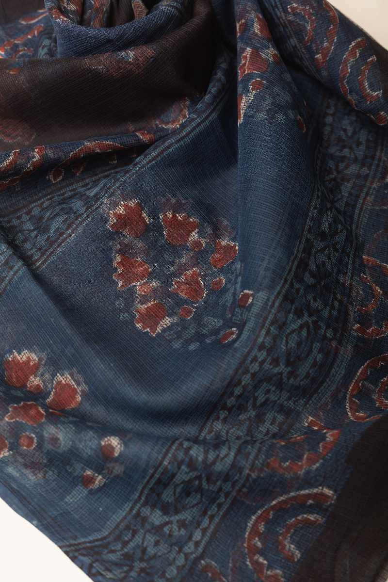 Image for Kusvaa Dup110 Maina Cotton Kota Doriya Dupatta Side