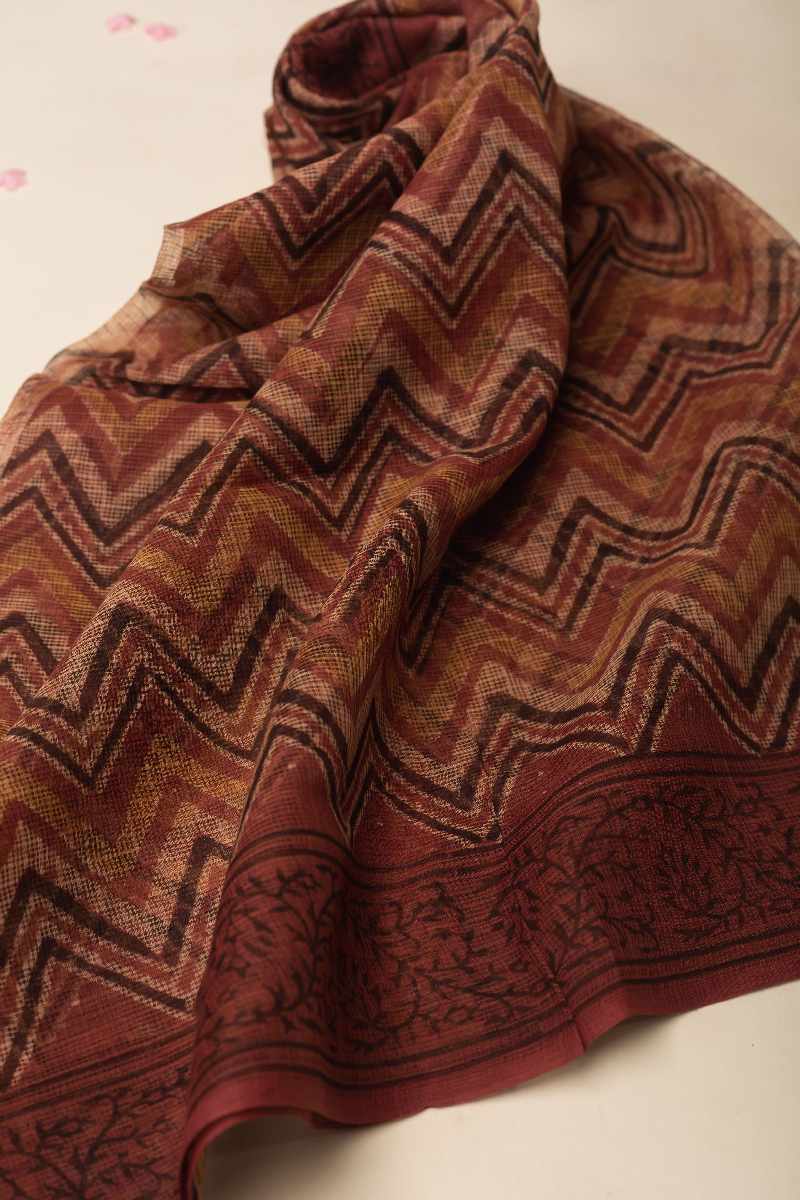 Image for Kusvaa Wkr049dup Priti Cotton Kota Doriya Dupatta Side