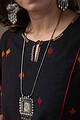 Image for Kusvaa Wkr050 Neeci Cotton Handloom Kurta Closeup