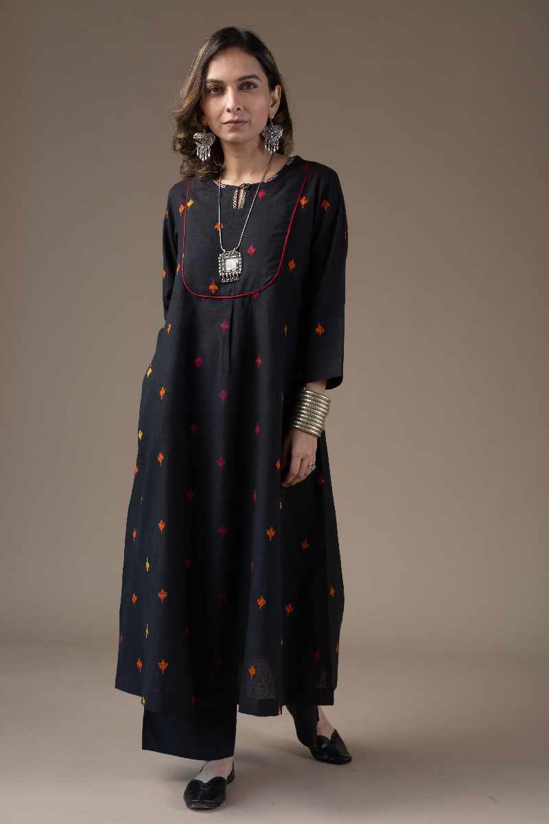 Image for Kusvaa Wkr050 Neeci Cotton Handloom Kurta Pocket