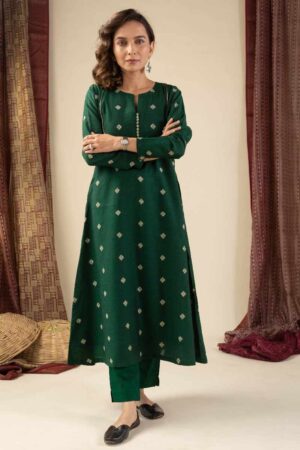 Image for Kusvaa Wkr051 Hrudya Cotton Silk Kurta Back