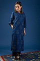 Image for Kusvaa Wkr052 Nirvana Cotton Handblock Print Kurta Side