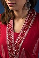 Image for Kusvaa Wkr055 Aalea Cotton Handblock Print Kurta Sitting