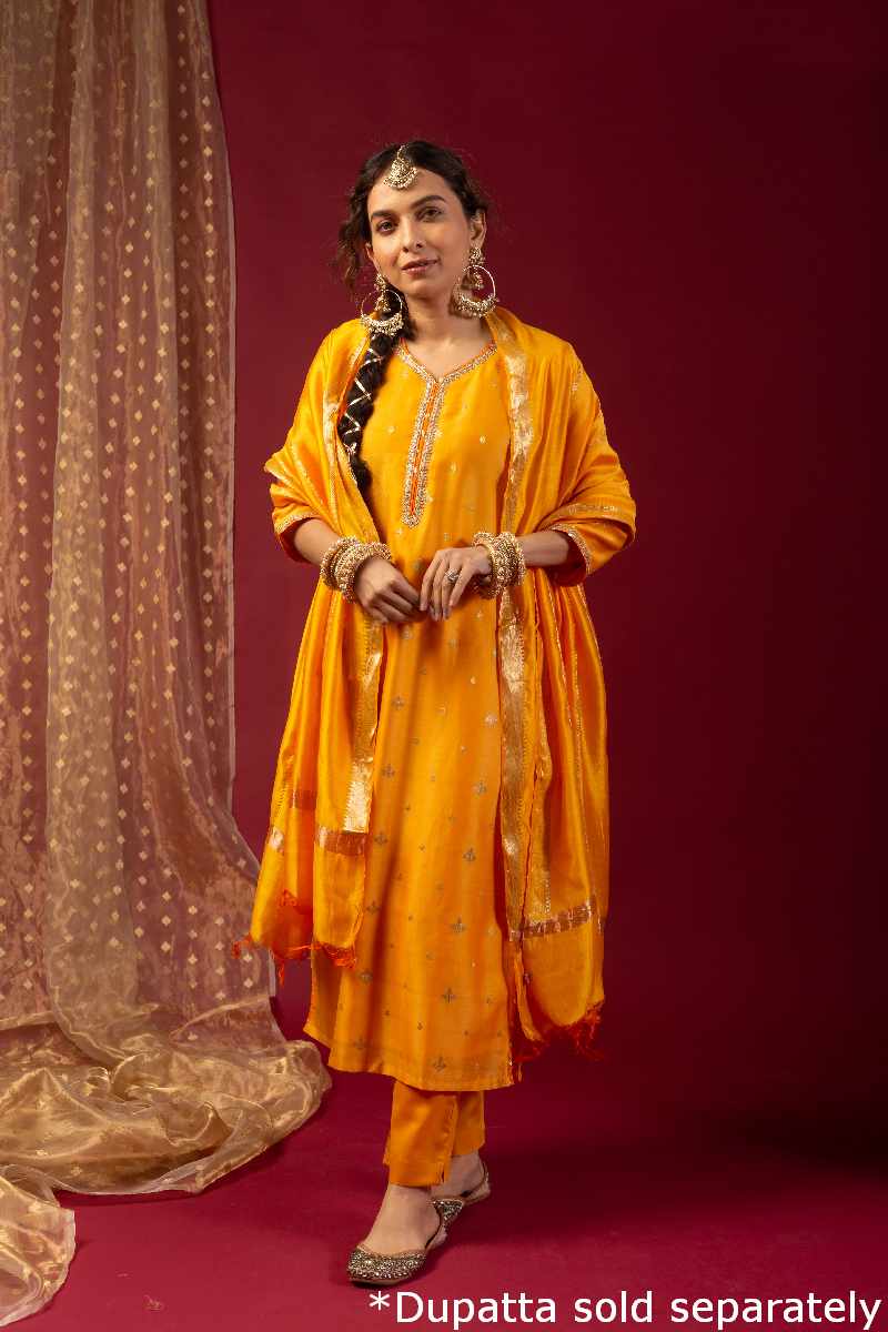 Image for Kusvaa Wkr056 Vidushi Chanderi Kurta Front