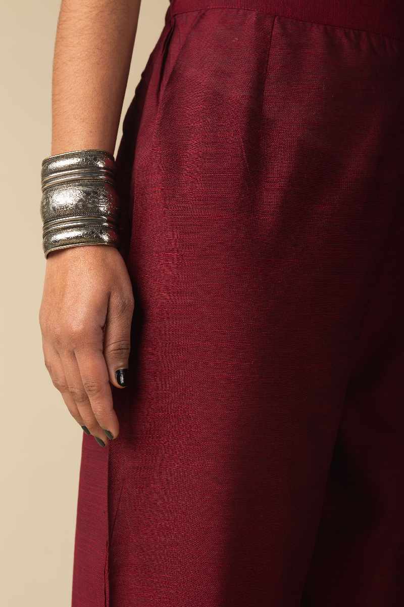 Image for Kusvaa Wkr057p Sanika Cotton Silk Pant Front