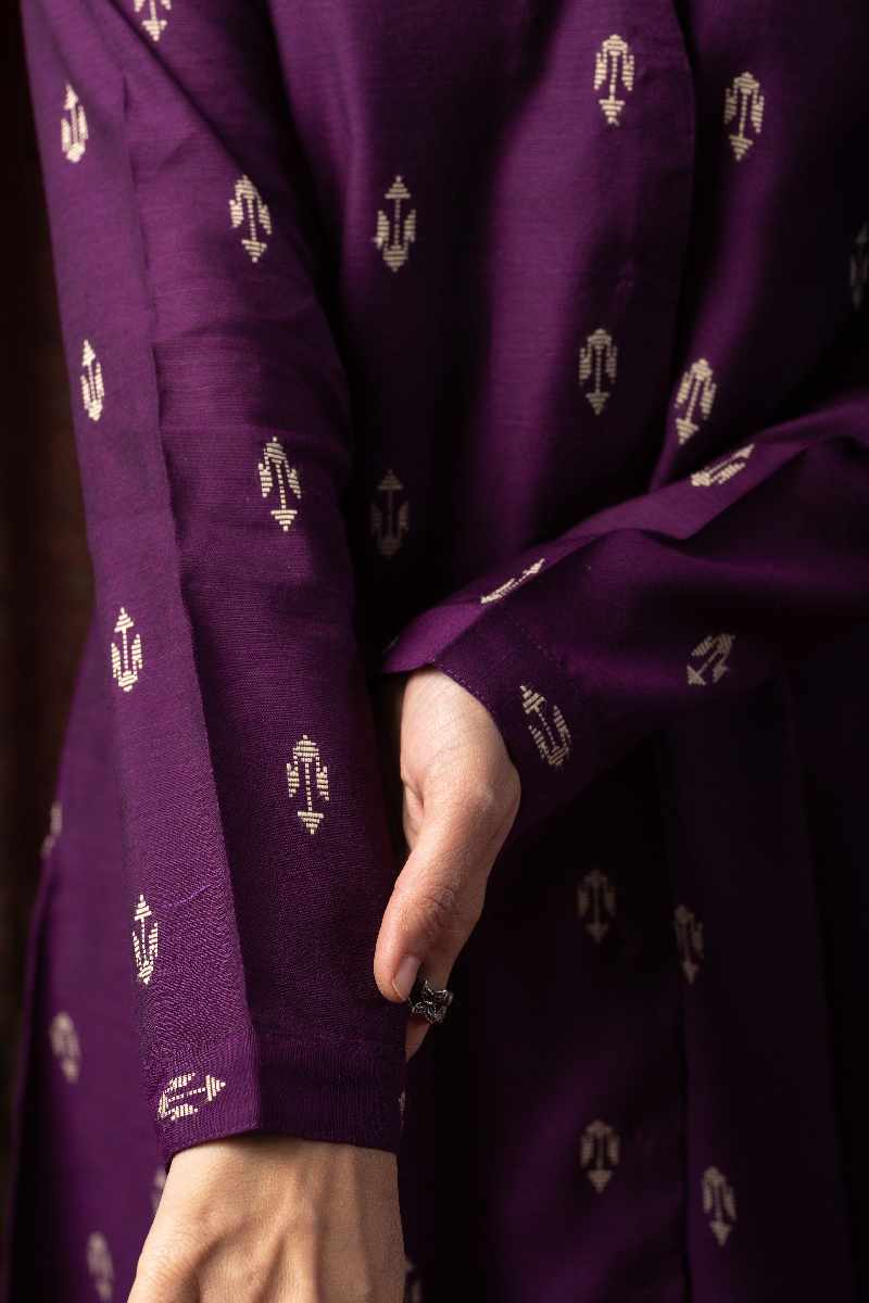 Image for Kusvaa Wkr059 Avani Cotton Silk Kurta Sleeves