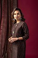 Image for Kusvaa Wkr061 Jiva Chanderi Straight Kurta Side