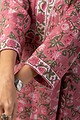 Image for Kusvaa Wkr065 Ishika Cotton Handblock Dress Closeup 2