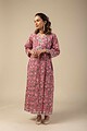 Image for Kusvaa Wkr065 Ishika Cotton Handblock Dress Sleeves