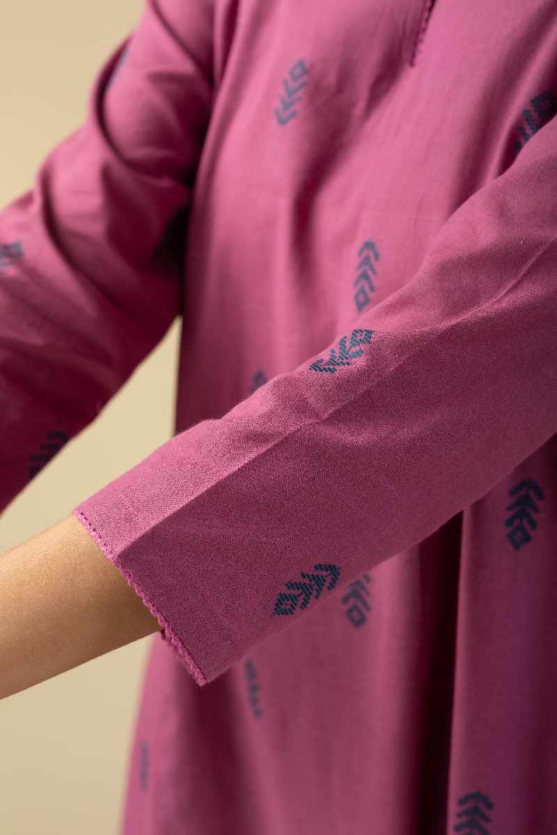 Image for Kusvaa Cood069 Aru Handloom Cotton Co Ord Set Closeup 2