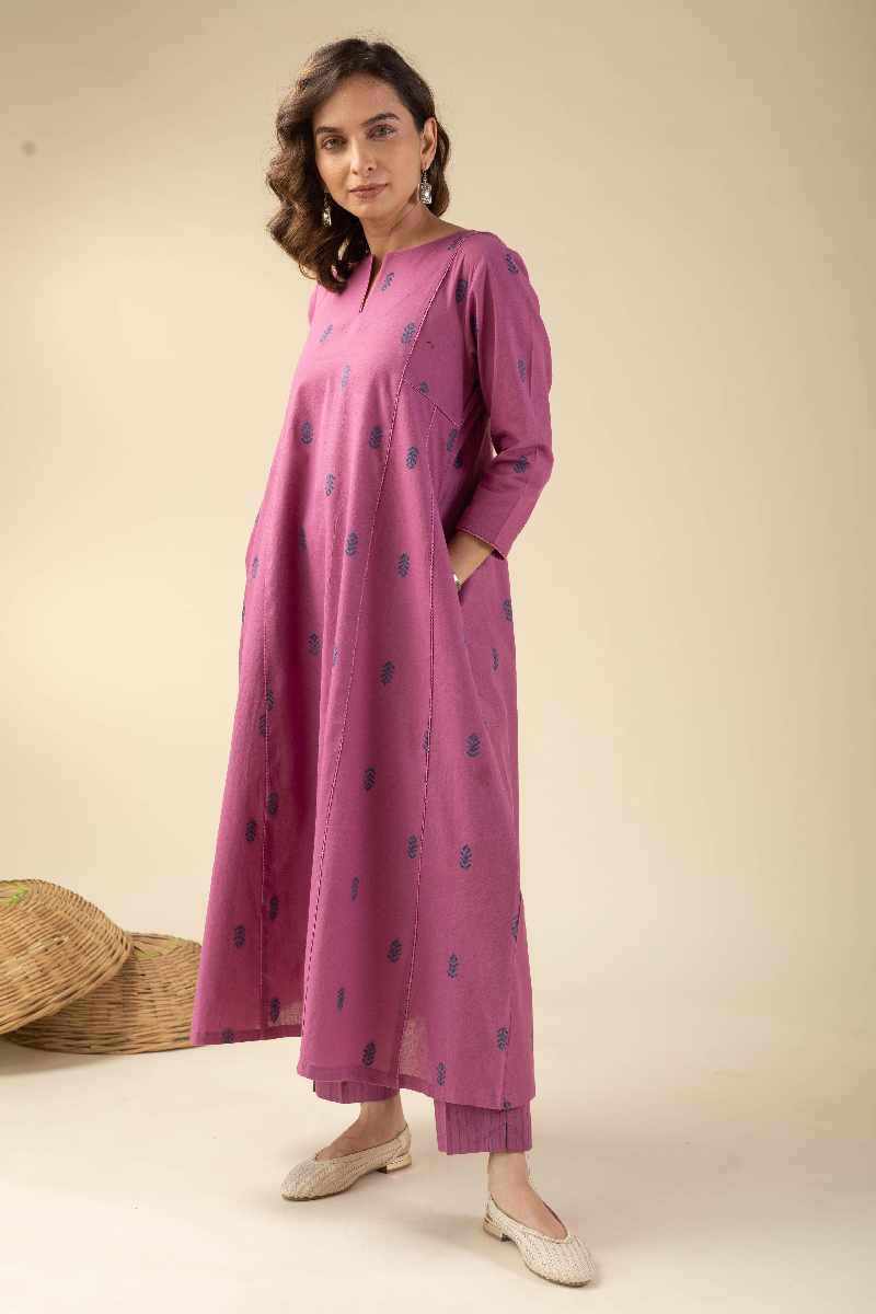 Image for Kusvaa Cood069 Aru Handloom Cotton Co Ord Set Side