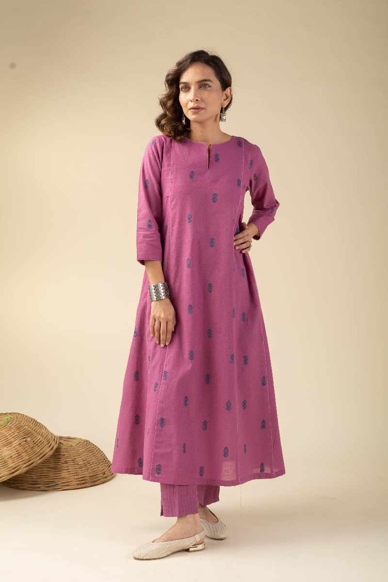 Image for Kusvaa Cood069 Aru Handloom Cotton Co Ord Set Sleeves