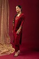 Image for Kusvaa Cood070 Ratri Cotton Silk Kurta Pant Set Side
