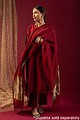 Image for Kusvaa Cood070 Ratri Cotton Silk Kurta Pant Set Sleeves