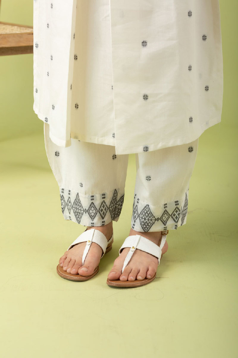 Image for Kusvaa Cood071 Ashwini Handloom Cotton Kurta Pant Set Pocket New