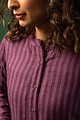 Image for Kusvaa Cood072 Eesha Handloom Cotton Kurta Pant Set Closeup