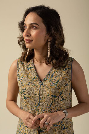 Image for Kusvaa Cood073 Geeta Cotton Kalamkari Co Ord Set Featured