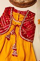 Image for Kusvaa Grw031 Mudita Muslin Girls Kurta Jacket And Pant Set Side