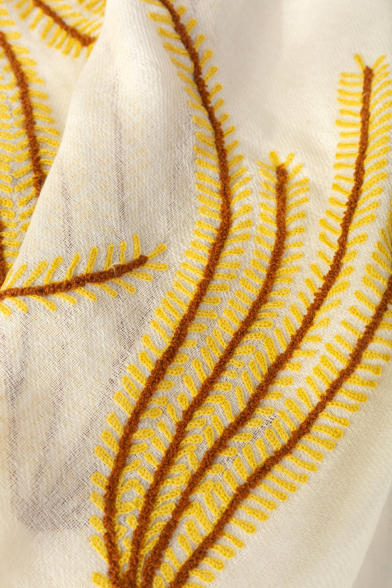 Image for Kusvaa Shw014 Manushri Woolen Shawl Closeup 2