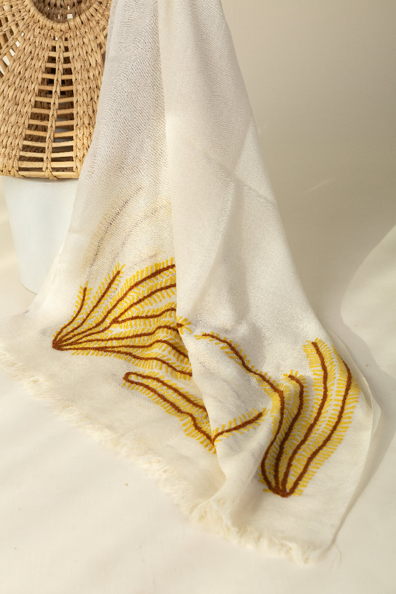 Image for Kusvaa Shw014 Manushri Woolen Shawl Closeup
