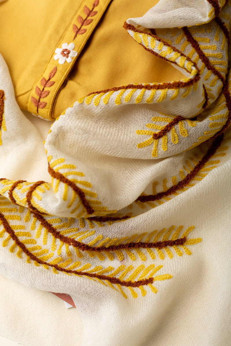 Image for Kusvaa Wkr014 Manushri Woolen Shawl Sitting
