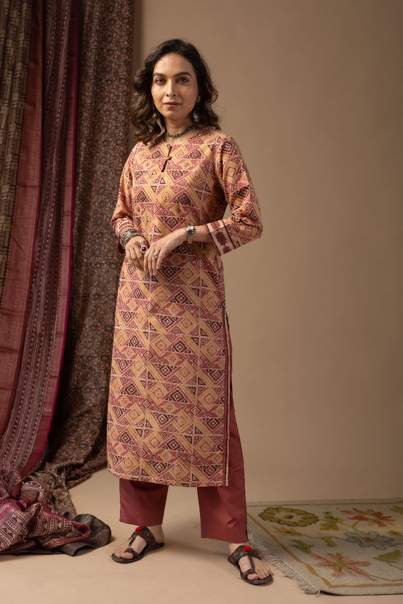 Image for Kusvaa Wkr049 Trishna Cotton Jhaota Kurta Pattern