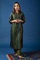 Image for Kusvaa Wkr066 Zoya Chanderi Straight Kurta Closeup 2