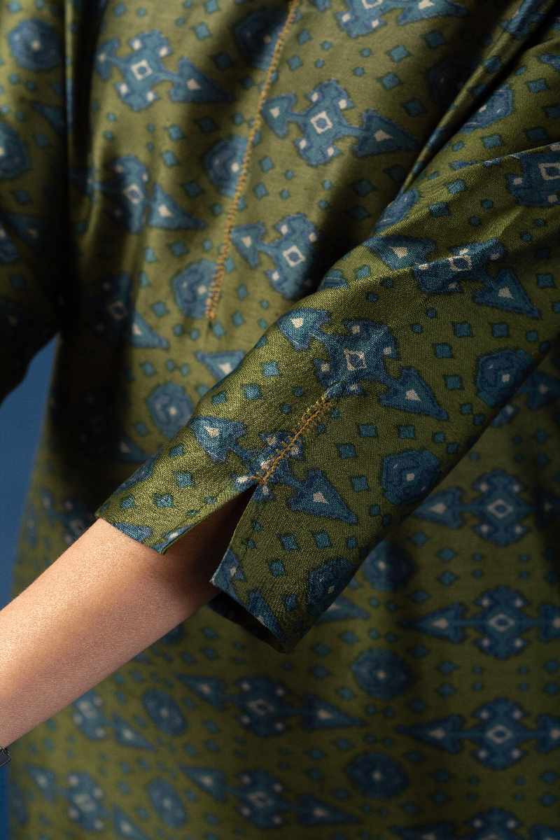 Image for Kusvaa Wkr066 Zoya Chanderi Straight Kurta Side