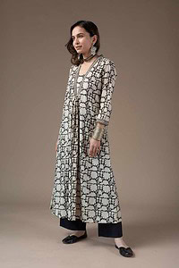 Image for Kusvaa Wkr067 Sanika Cotton A Line Kurta Side
