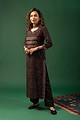 Image for Kusvaa Wkr070 Abjita Cotton Blockprint Kurta Side