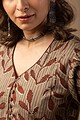 Image for Kusvaa Wkr072 Sunila Cotton Screen Print Kurta Closeup