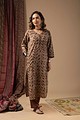 Image for Kusvaa Wkr072 Sunila Cotton Screen Print Kurta Front