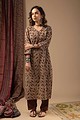 Image for Kusvaa Wkr072 Sunila Cotton Screen Print Kurta Side