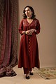Image for Kusvaa Wkr073 Aarna Cotton Slub Kurta Neck
