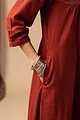 Image for Kusvaa Wkr073 Aarna Cotton Slub Kurta Pocket