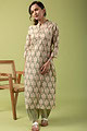 Image for Kusvaa Wkr074 Sneha Cotton Blockprint Kurta Front