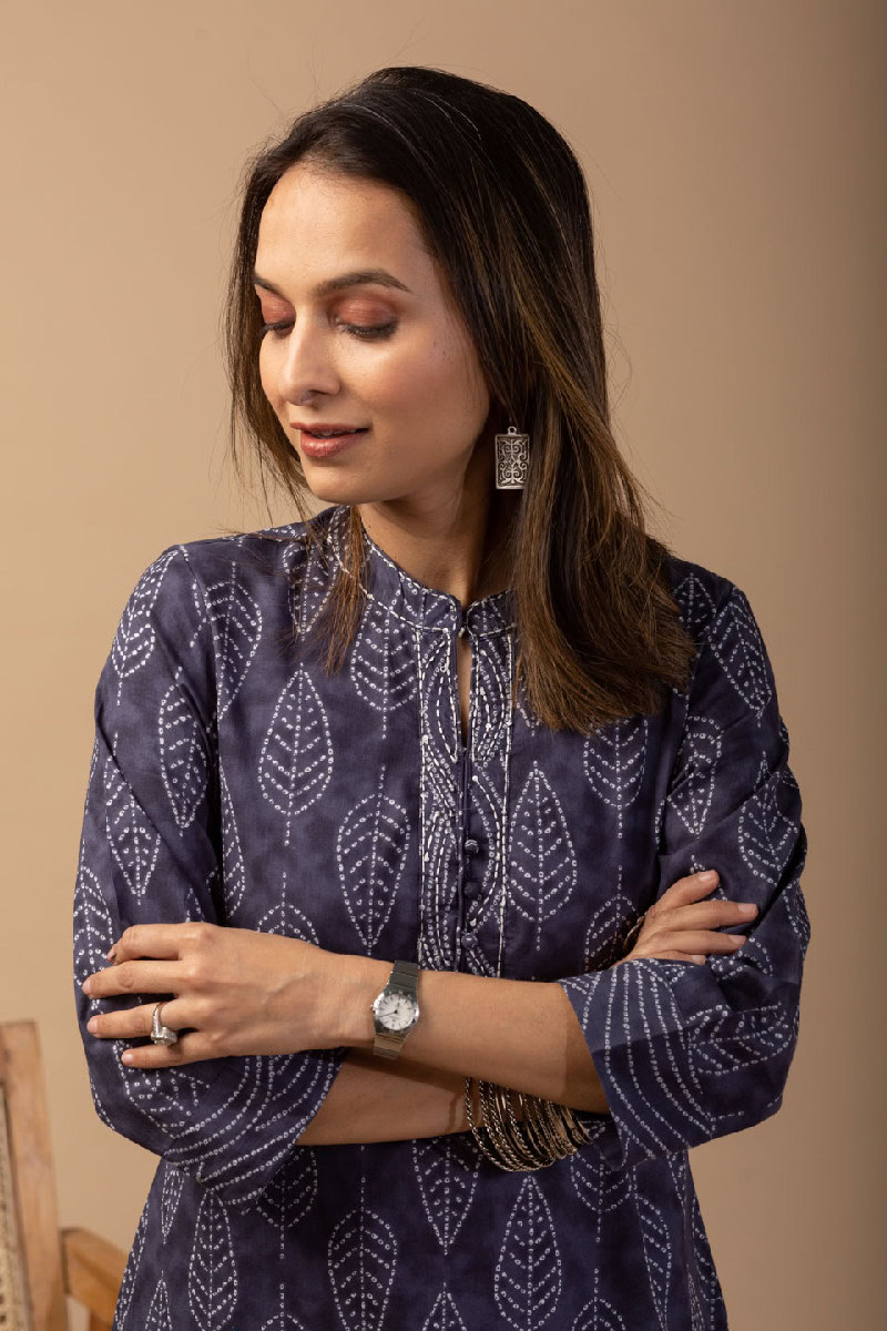 Image for Kusvaa Wkr075 Sarni Cotton Blockprint Kurta Featured