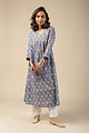 Image for Kusvaa Wkr076 Lalika Cotton Blockprint Kurta Front