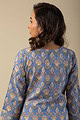 Image for Kusvaa Wkr076 Lalika Cotton Blockprint Kurta Sitting