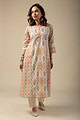 Image for Kusvaa Wkr077 Savarna Cotton Blockprint Kurta Back New
