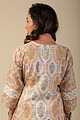 Image for Kusvaa Wkr077 Savarna Cotton Blockprint Kurta Closeup New