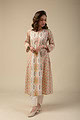 Image for Kusvaa Wkr077 Savarna Cotton Blockprint Kurta Front New