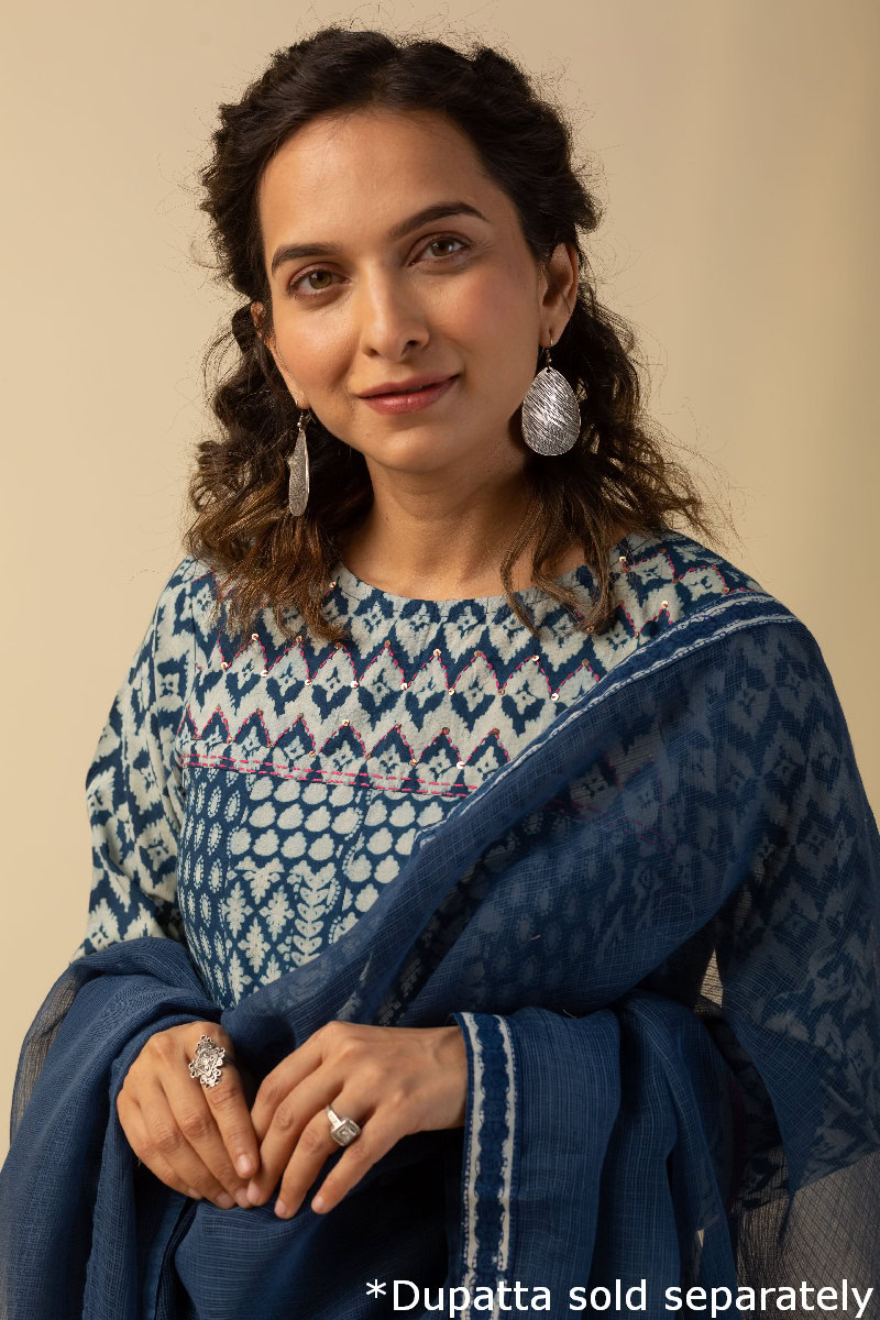 Image for Kusvaa Wkr078 Hridya Cotton A Line Kurta Featured